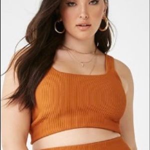 burnt orange crop top
